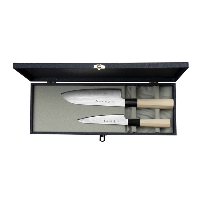 Tojiro Shippu Zestaw Nóż Santoku 16,5 cm + uniwersalny 13 cm