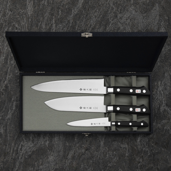 Tojiro Classic Zestaw Nóż Uniwersalny 12 cm + Santoku 17 cm + Szefa kuchni 21 cm