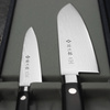 Tojiro Classic Damascus Zestaw Nóż Santoku 17 cm + uniwersalny 12 cm