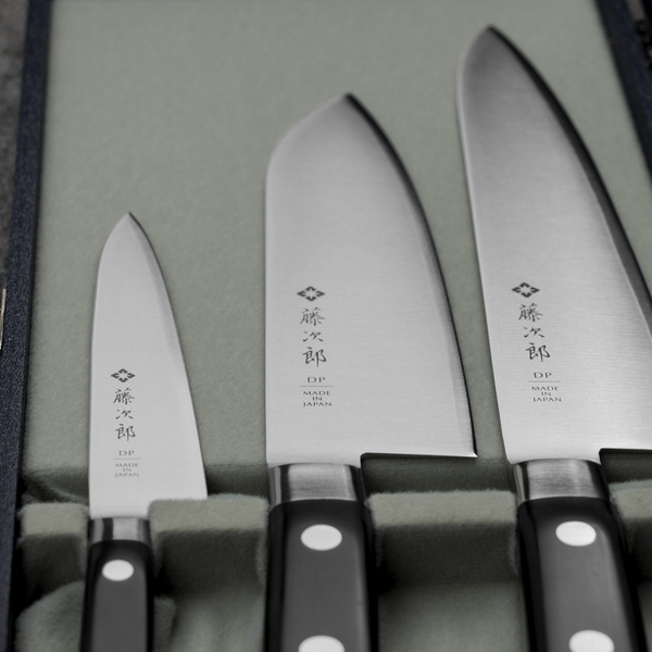 Tojiro Classic Zestaw Nóż Uniwersalny 12 cm + Santoku 17 cm + Szefa kuchni 21 cm