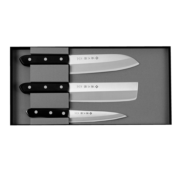 Tojiro DP3 Eco Uniwersalny 130 mm + Nakiri 165 mm + Santoku 170 mm
